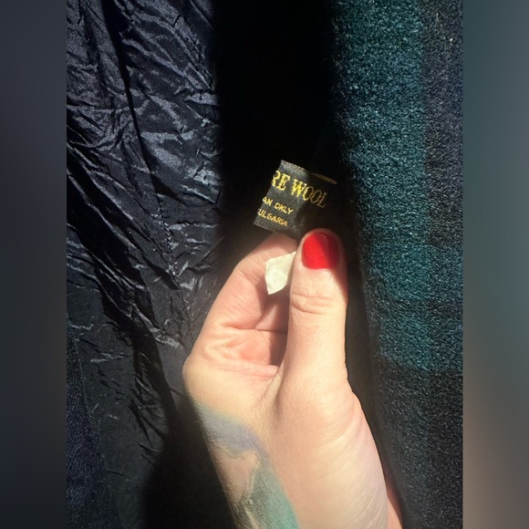 80’s Vintage Giorgio Sant Angelo 100% pure wool plaid blazer jacket - Picture 4 of 7